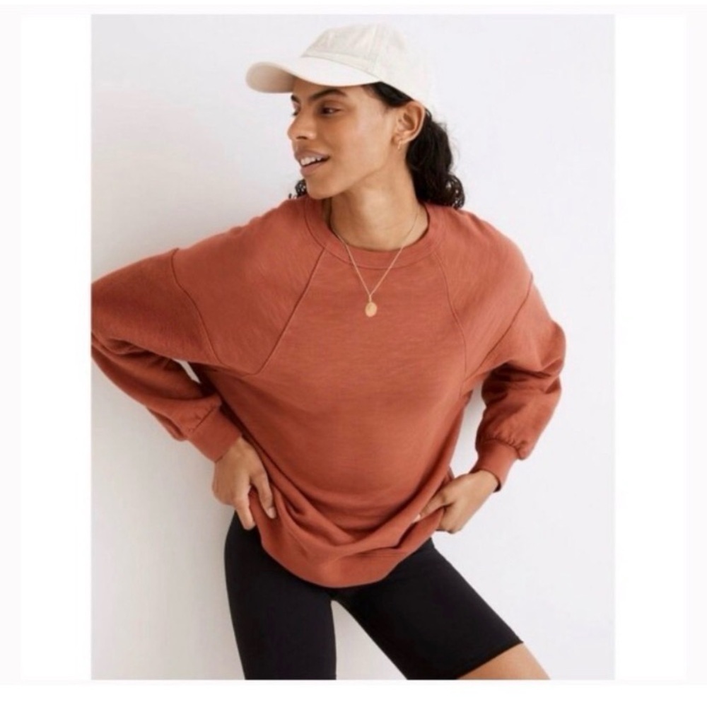 MADEWELL Burnt Orange Boho Crewneck Sweatshirt - Picture 3 of 11